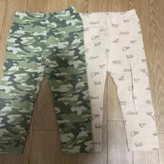 レギンス2枚 100cm 西松屋 10部丈