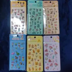 正規品　ディズニー PUKUPUKUシール ぷくぷくシール6点セット