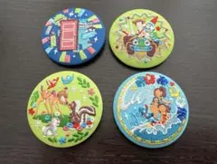 ディズニー刺繍缶バッジ　４点セット