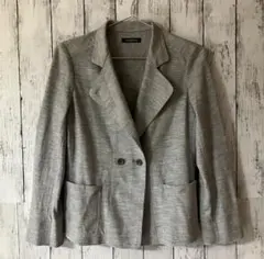 【軽量涼しげ】ニューヨーカー 1つボタン ウール ダブルテーラードジャケット 9