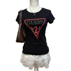 guess ドリップロゴ ピチT 平成ギャル グランジ y2k 海外ガールのサムネイル