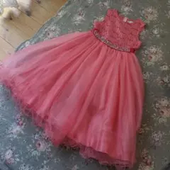 キラキラ　ピンク　スパンコール　ドレス　発表会　コンクール