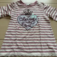 ストライプ柄長袖カットソー 100cm