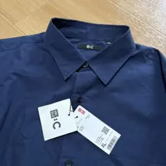 未使用　ユニクロC ブロードオーバーサイズシャツ　ネイビー　XL