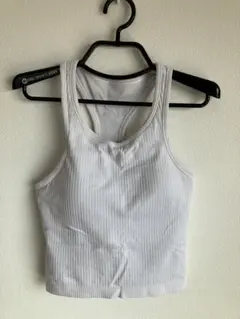 lululemon Ebb to Street クロップ レーサーバック8 白