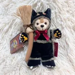ダッフィー ハロウィン 黒猫 クロネコ ぬいぐるみバッジ　ぬいば　ぬいバ　ぬい