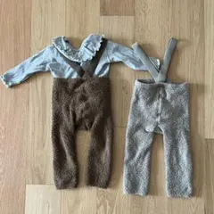 SOWAN マシュマロ　サスペンダーレギンス