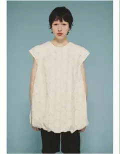美品 ヘリンドットサイ 1,7万円 パフスリーブブラウス スタンドカラー 