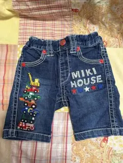ミキハウス 半ズボン 車両刺繍