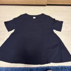 SOMETHING 半袖カットソー　チュニック　紺色