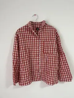 Merlot 7分丈 シャツ 赤 チェック レトロのサムネイル