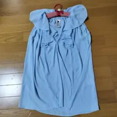 DOUBLE STANDARD CLOTHING フリルブラウス　36 ブルーのサムネイル