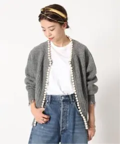 新品未使用★MADISONBLUE パールカーディガン 01
