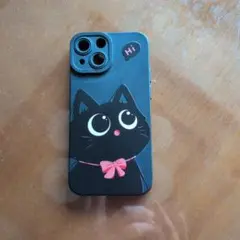 iPhone13miniケース黒猫