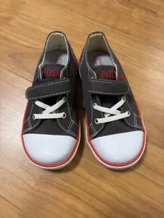 値下げ！Polo ダークグレー/レッド スニーカー　15cm
