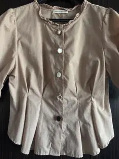 NICE CLAUP ブラウス ブラウン