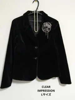 レディース　ベルベットジャケット　フォーマル卒入学式テーラージャケット黒ブラック