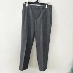 スマートアンクルパンツ　グレンチェック・2WAYストレッチ・テーパード・標準丈