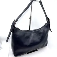 ✨美品✨ヒロフ HIROFU ワンショルダー Hロゴ 本革 ネイビー