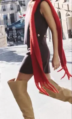 新品ZARA ベルト付きニットスカート M