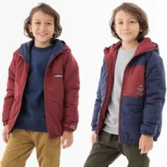 極美品　クリフメイヤー♥リバーシブル 中綿ジャケット　フード付き　140