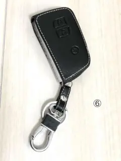 専用 スマートキーケース6黒 白レクサス/ レザー 40系 後期LS460