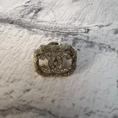 CHANELココマーク ストーン B21 ブローチ ゴールド A-10261