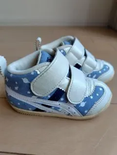 ASICS ベビーシューズ 星柄 ブルー 12.5cm