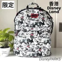 【限定】香港ディズニーランド　ディズニーパークス　リュック　ミッキーマウス総柄