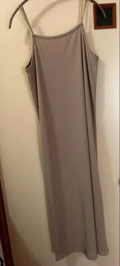 【GU】リブ編みキャミワンピース Mサイズ ベージュ