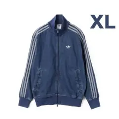【XLサイズ】アディカラー デニム ファイヤーバード トラックトップ ブルー
