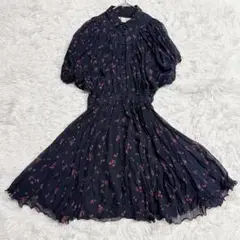 leur logette シルク 花柄 ワンピース