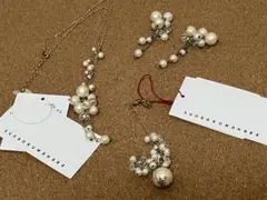 スナオクワハラ　コットンパール　アクセサリー3点セット