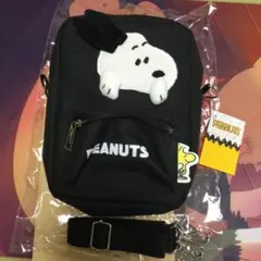 PEANUTS スヌーピー ショルダーバッグ 黒