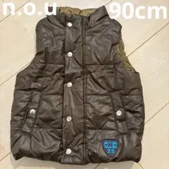 n.o.u ベビー　キッズ　ブラウン ダウンベスト 90cm
