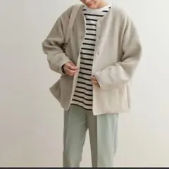 新品タグ付き　アーバンリサーチ ドアーズ　キルトノーカラージャケット　グレージュ