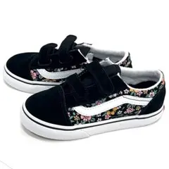 新品VANS キッズ スニーカー 16cm 花柄 オールドスクール ベルクロ