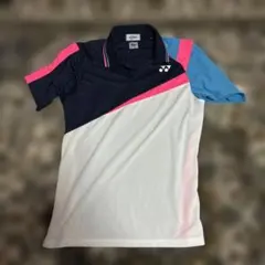 【美品】YONEX ポロシャツ Mサイズ ネイビー/ホワイト/ピンク/ブルー