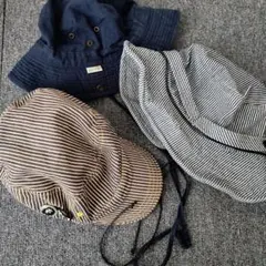 ストライプバケットハット バッジ付き 3つセット　新品あり