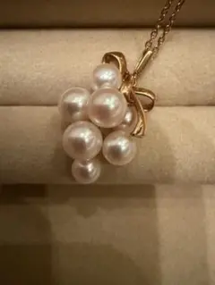 お値下げ中です　MIKIMOTO ミキモト パール ネックレス リボン K18のサムネイル