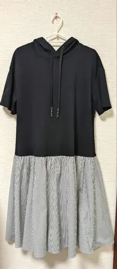 値下げ！美品Renéオンライン限定 ストライプフーディ ワンピース