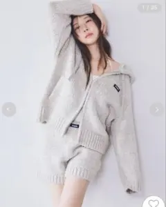 SNIDEL ロービングニットフーディー