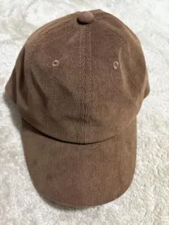 ブラウン コーデュロイキャップ 調整可能