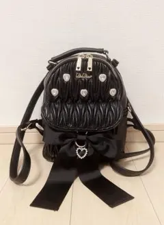 ♡ LIZLISA リズリサ リュック バッグ バック ブラック キルティング♡