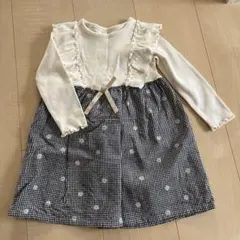 après les cours チェック柄ワンピース