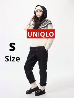 【新品】UNIQLO ヒートテックボアスウェットパンツ 黒 Sサイズ タグ付