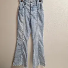 ラブトキシック　スタイルアップフレアデニム　サックスブルー　L(160cm)