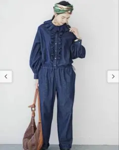 mede19f フリル付きオールインワン