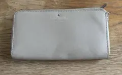 kate spade NEW YORK ケイトスペード　グレー 長財布 ドット