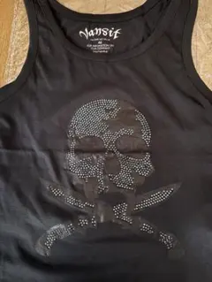 スカルデザイン タンクトップ ブラック